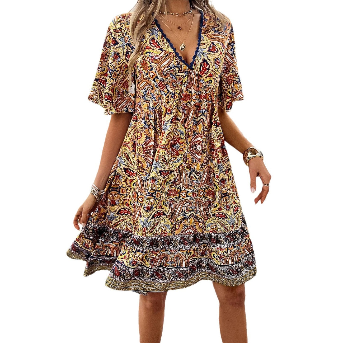 Robe Élégante Manches Longues Grande Taille