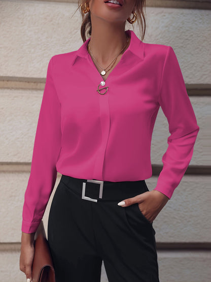T-Shirt Femme Manches Longues Col en V