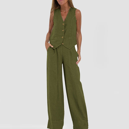 Ensemble Gilet Pantalon Femme Chic