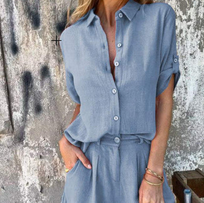 Ensemble 2 Pièces Femme Chemise & Short