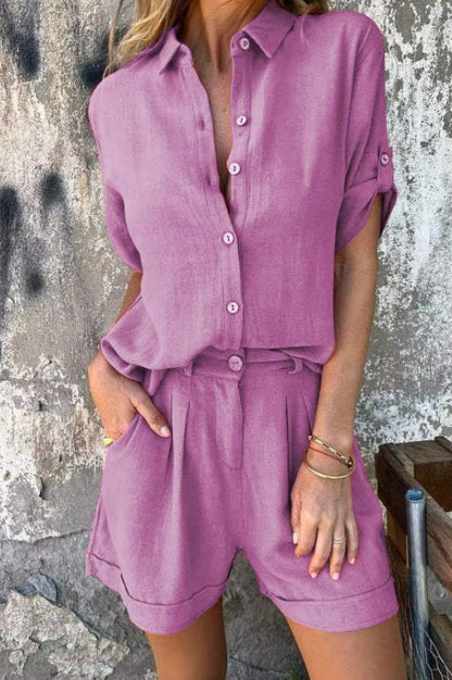 Ensemble 2 Pièces Femme Chemise & Short