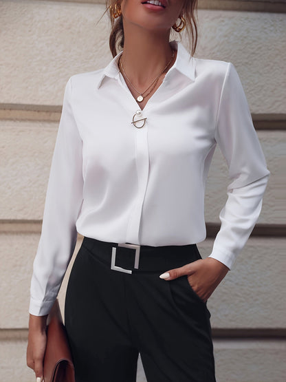 T-Shirt Femme Manches Longues Col en V