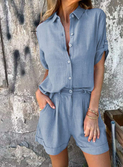 Ensemble 2 Pièces Femme Chemise & Short
