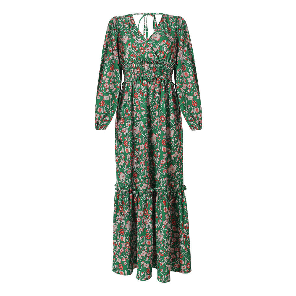 Robe Longue Femme Imprimée Bohème