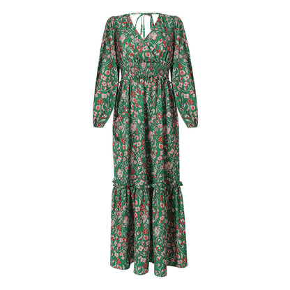 Robe Longue Femme Imprimée Bohème