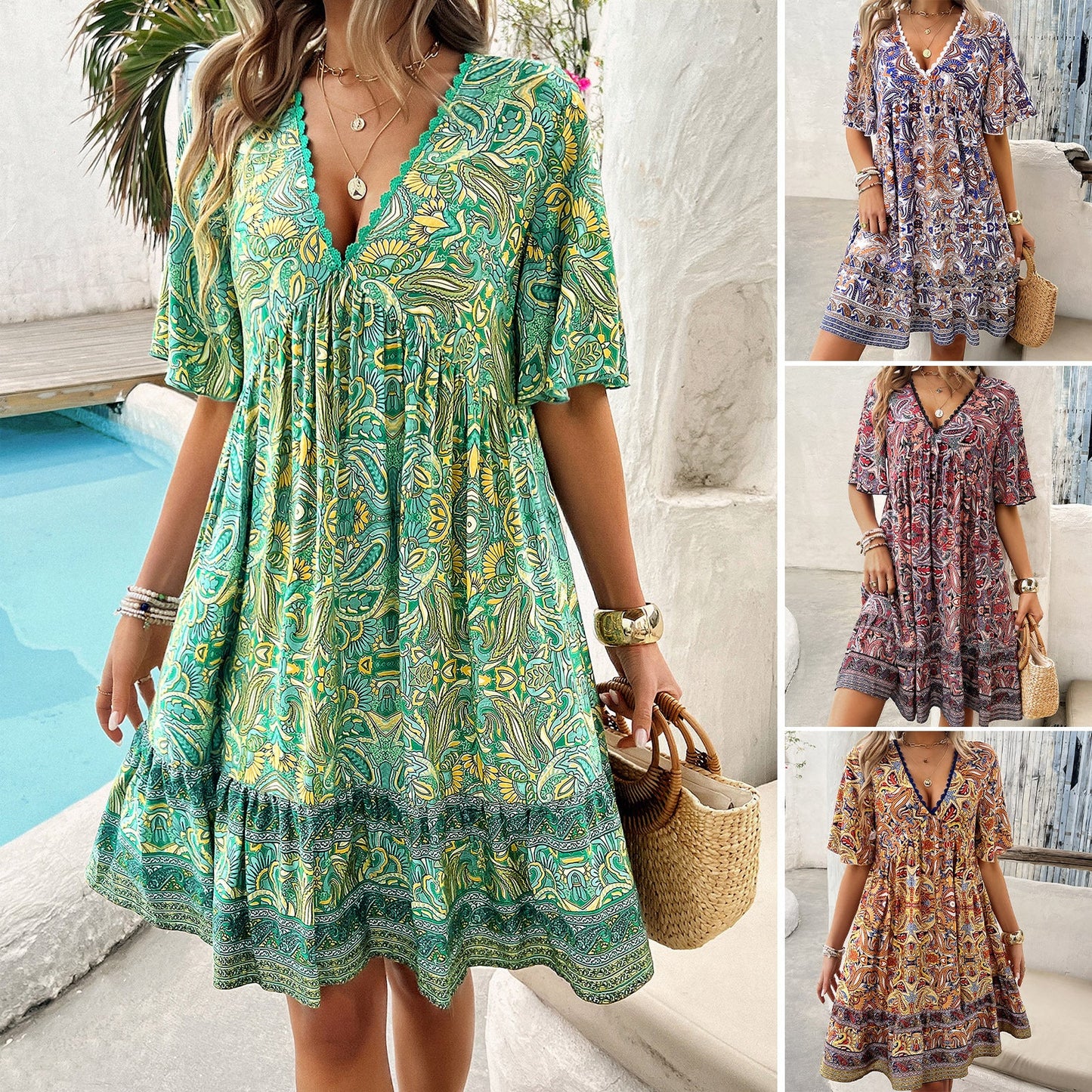 Robe Élégante Manches Longues Grande Taille