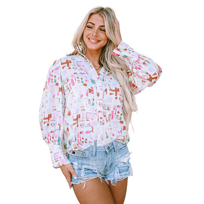 Chemise Fleurie Femme Col Retourné