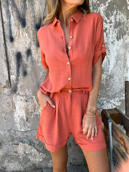 Ensemble 2 Pièces Femme Chemise & Short
