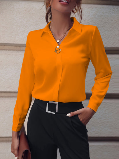 T-Shirt Femme Manches Longues Col en V