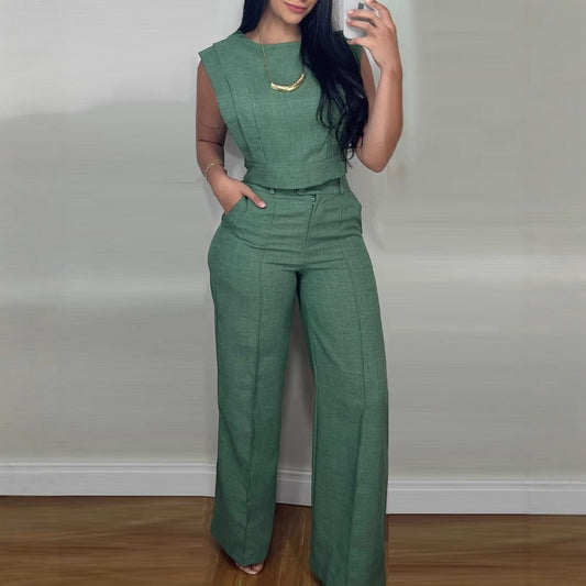 Ensemble Estival Femme Haut Sans Manches & Pantalon