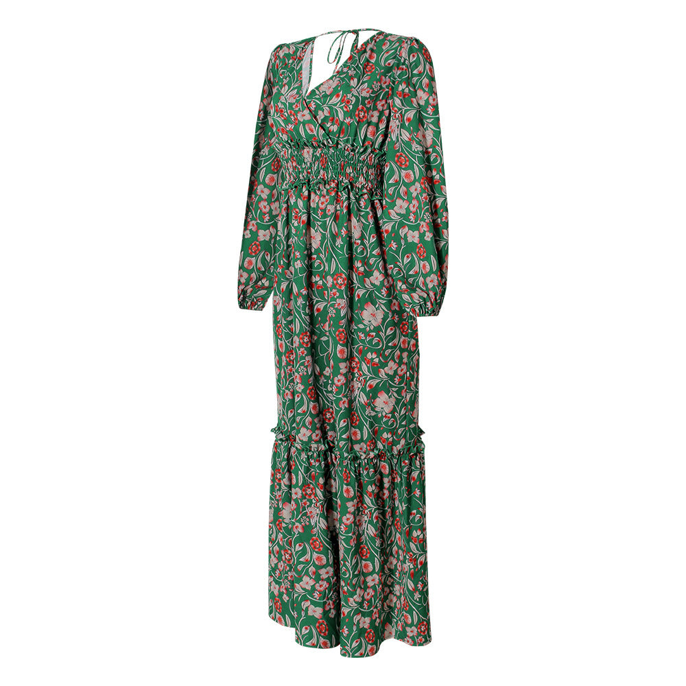 Robe Longue Femme Imprimée Bohème