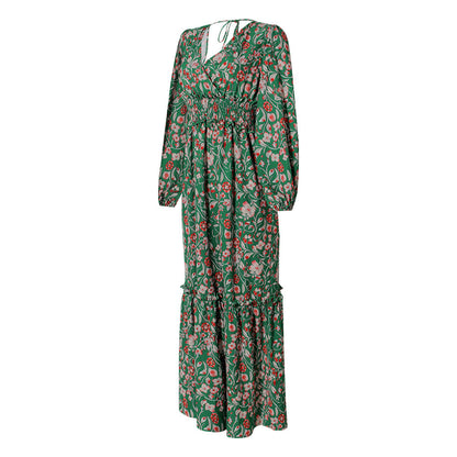 Robe Longue Femme Imprimée Bohème