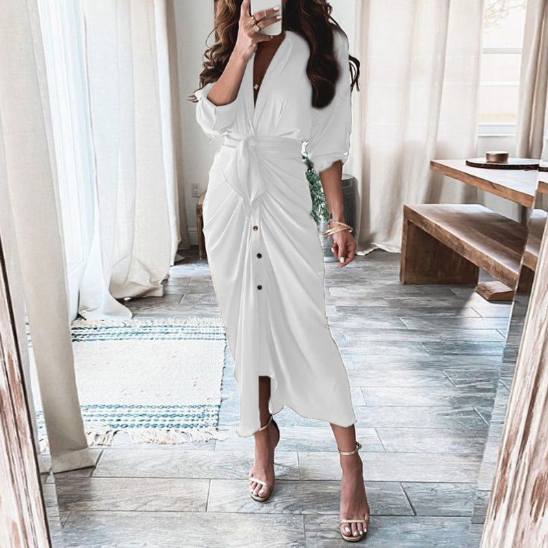 Robe Femme Manches Longues Imprimée