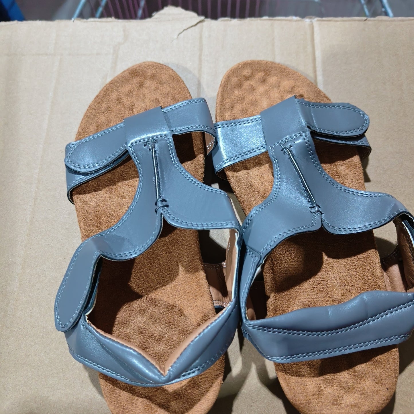Sandales Plateforme Femme à Velcro
