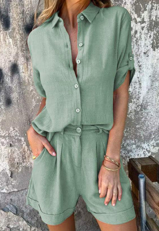 Ensemble 2 Pièces Femme Chemise & Short