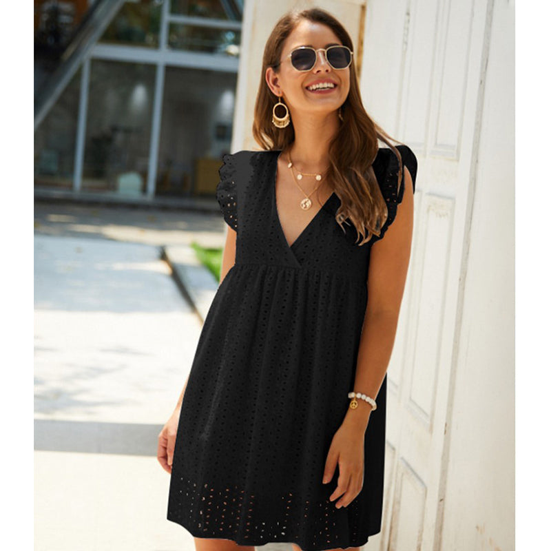 Robe d'Été Femme Légère Col en V