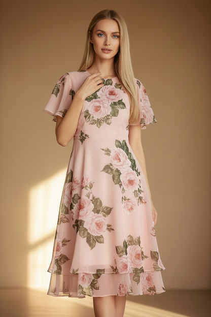 Floral dress front pose