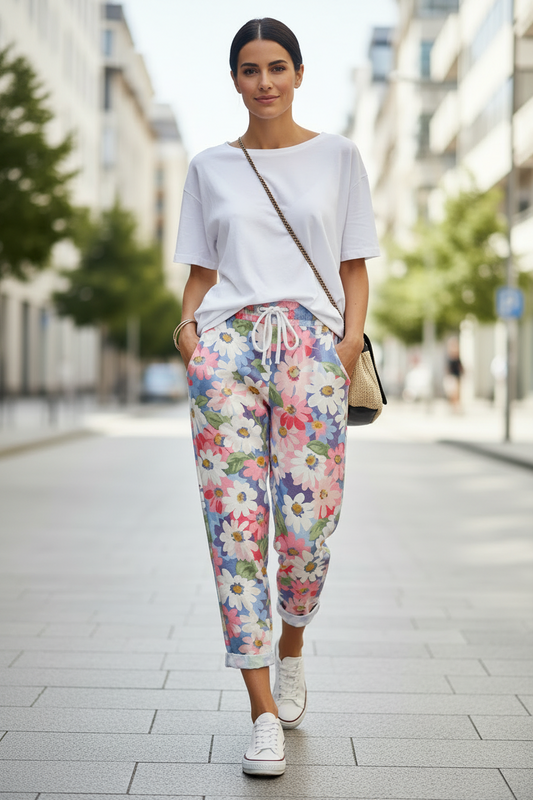 Pantalon Jogging Fleuri Solène