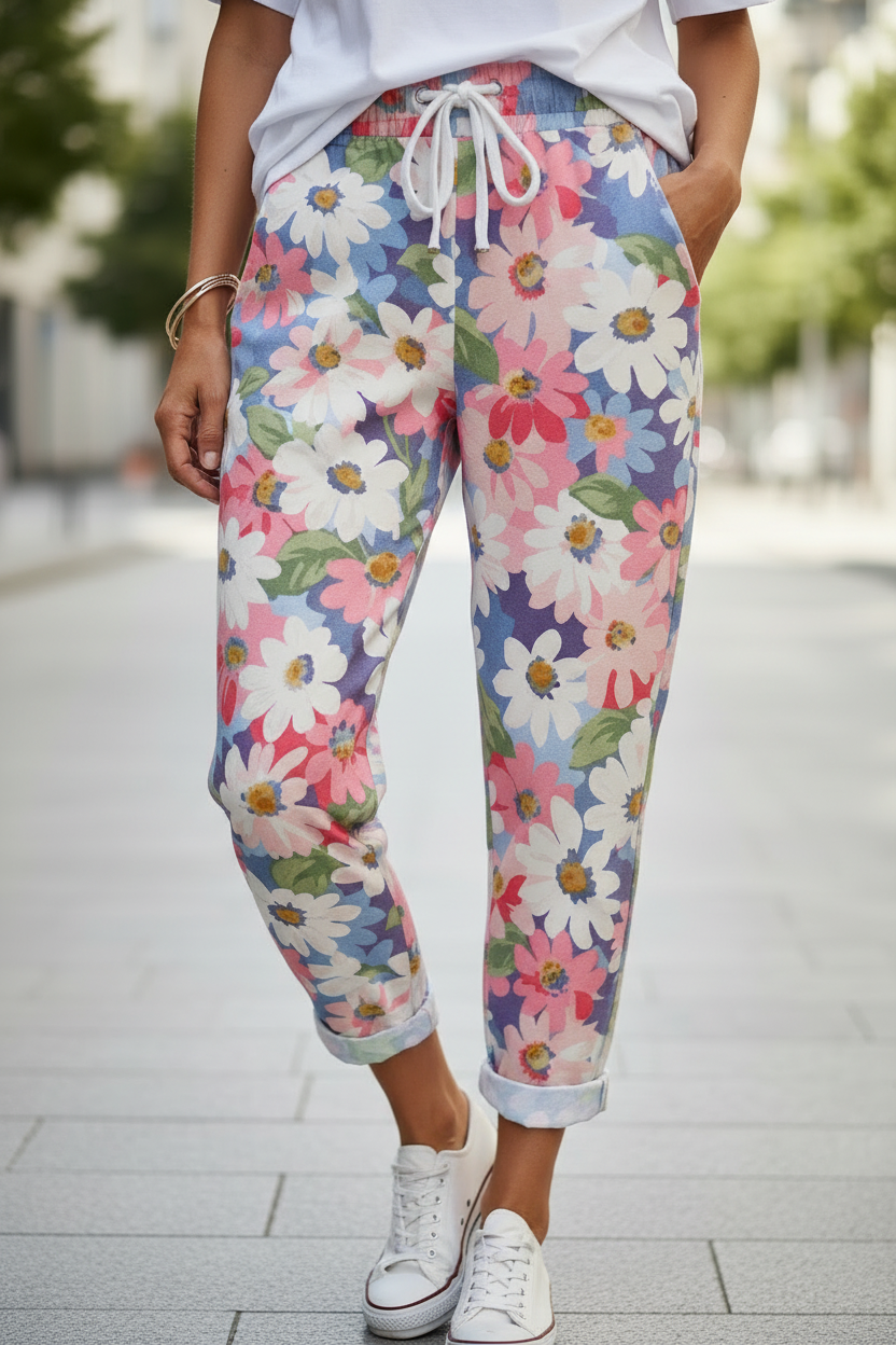 Pantalon Jogging Fleuri Solène
